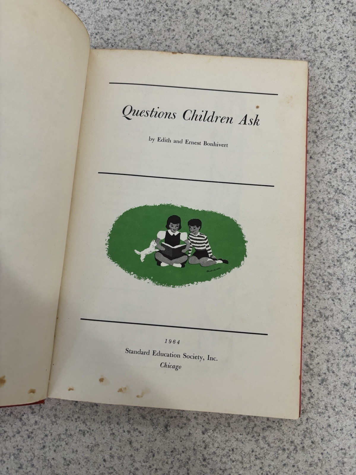 VTG 1960 CHILD HORIZONS Questions Children Ask, Educational Hardcover