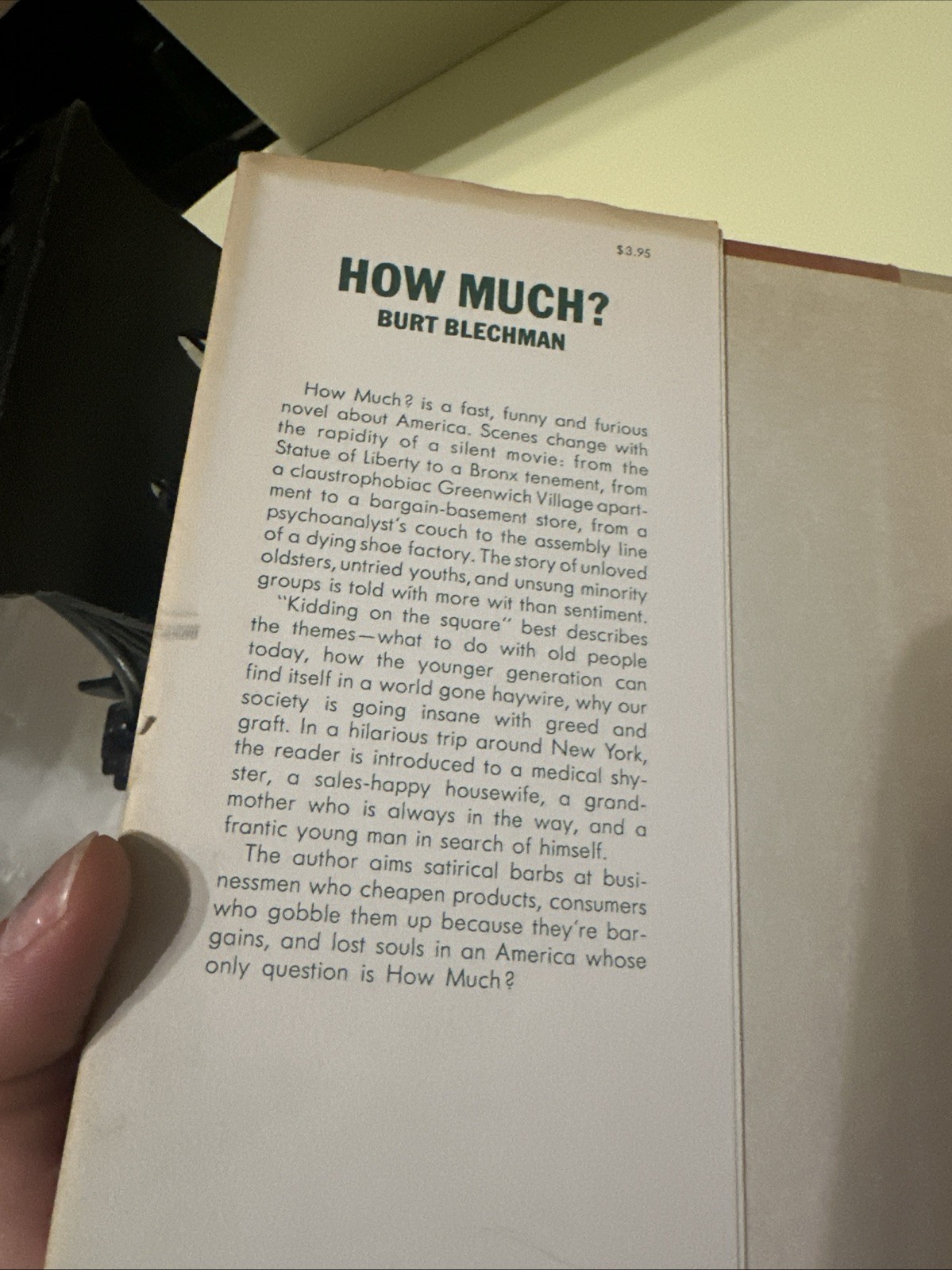 1961 FIRST PRINTING VINTAGE HOW MUCH? NOVEL BY BURT BLECHMAN COLLECTIBLE BOOK F1
