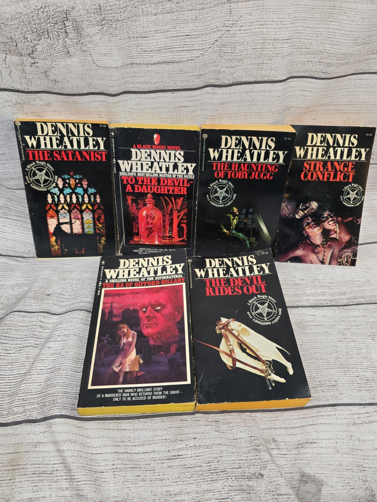 Lot of 6 Dennis Wheatley Black Magic PB The Devil Rides Out.The Satanist.Ka