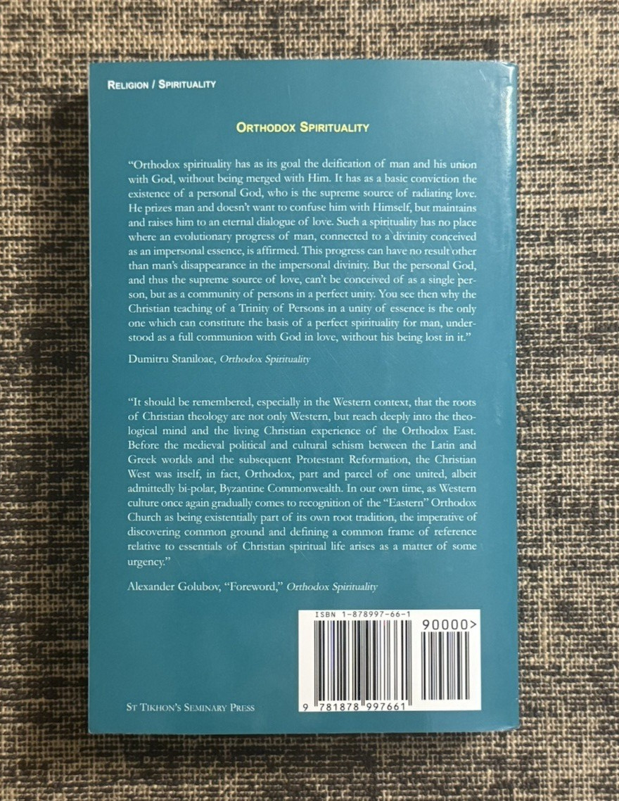 Orthodox Spirituality: A Practical Guide for the Faithful… by Staniloae *GOOD*
