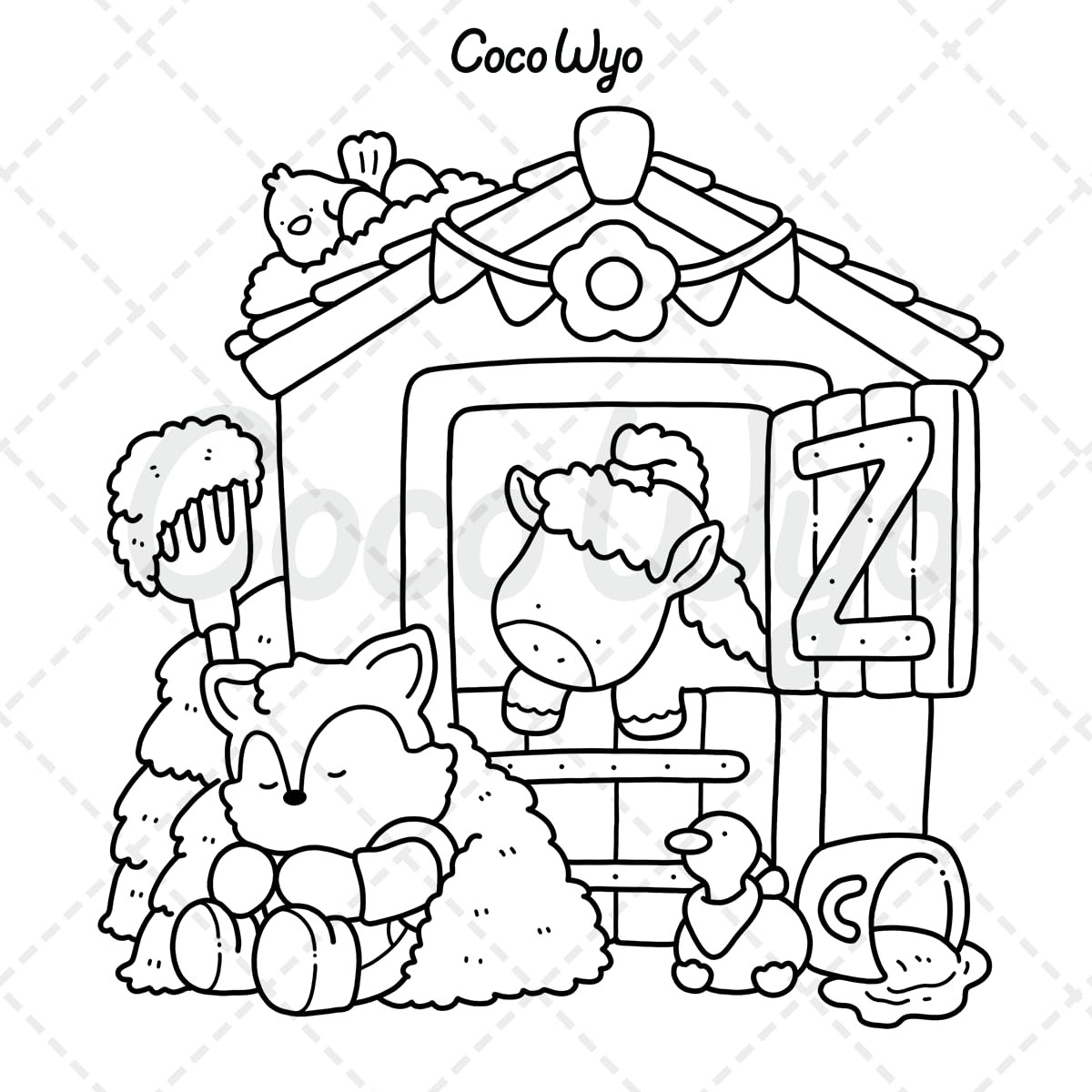 Little Cuddles Coloring Book for Adults and Teens Featuring Cute Animal Friends