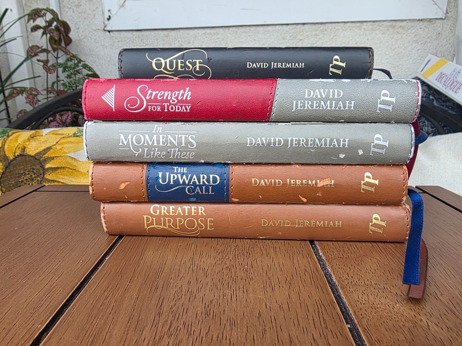 DAVID JEREMIAH Leather Devotional Book Lot of 5 CHRISTIAN BIBLE STUDY Books