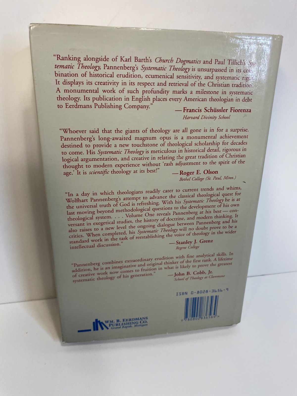 Systematic Theology (Volume 1) – Hardcover By Pannenberg, Wolfhart – ACCEPTABLE