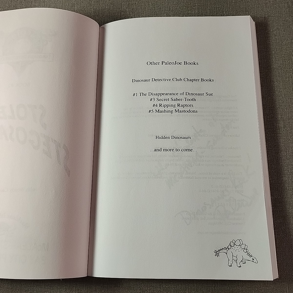 Paleo Joe Dinosaur Detective Club 2 Both Signed Book Lot Stegosaurus Sabertooth