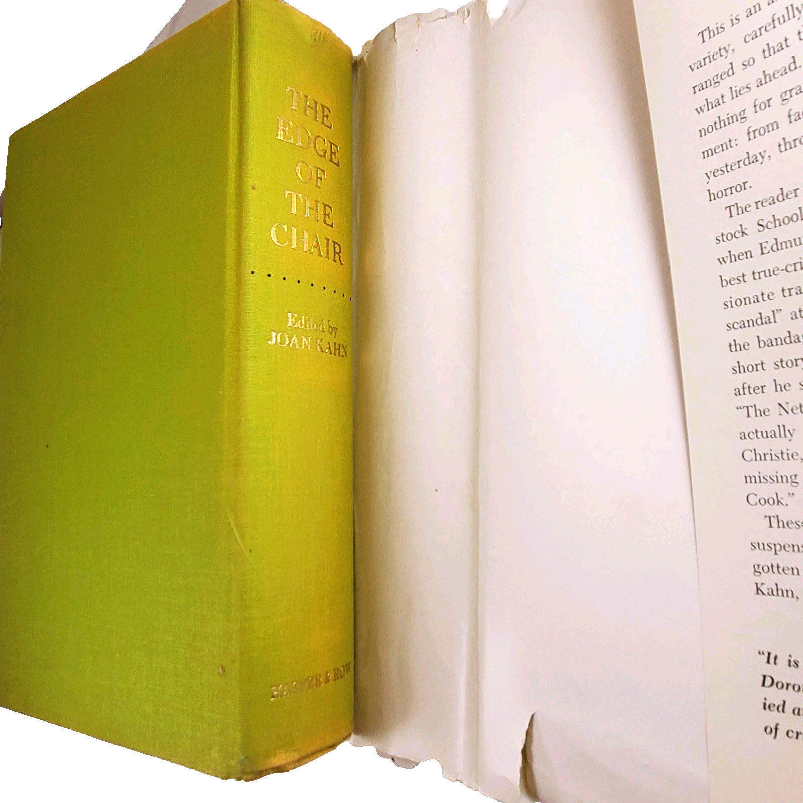 The Edge Of the Chair Joan Kahn Harper Row 1st Edition 1967 Suspense Collection