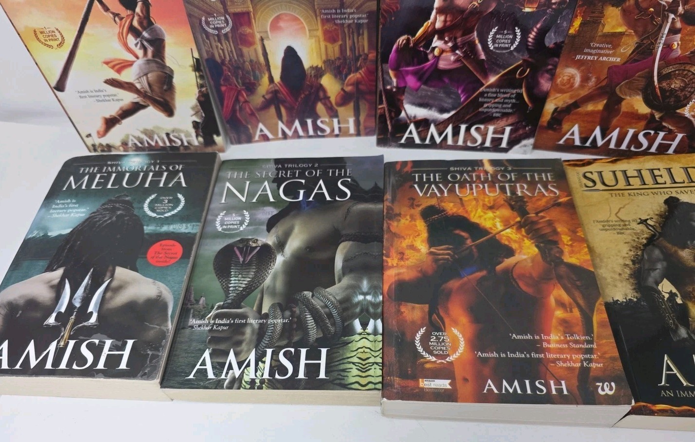 Amish Tripathi – Ram Chandra 4 Book Series & Shiva Trilogy 3 Book Lot of 8