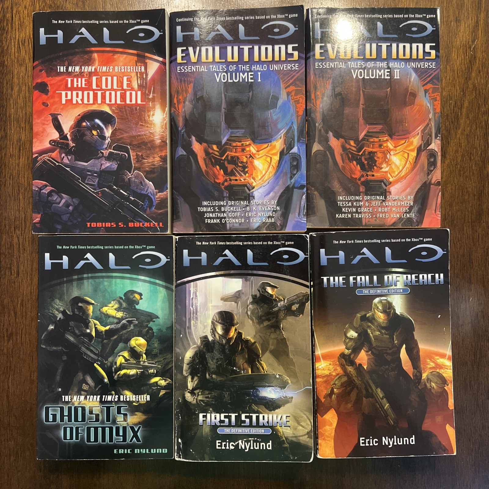 Lot Of 6 Paperback Halo Video Game Novels / Tor Books!