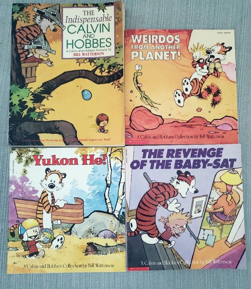 Lot 8 CALVIN & HOBBES Books Bill Watterson Comics