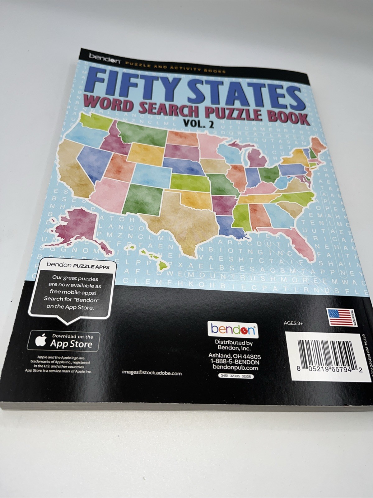 BENDON Fifty States Word Search Puzzle Book (Vol. 2)