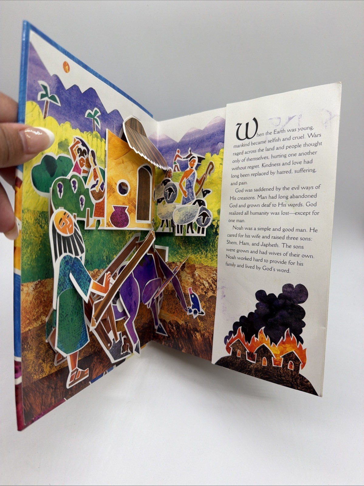 The Ark Pop Up Book by Matthew Reinhart, Animals Bible Story Good Condition A7