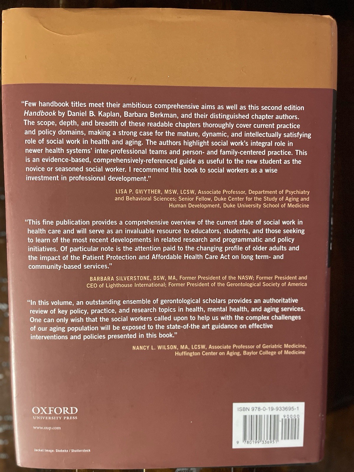 The Oxford Handbook of Social Work in Health and Aging Second ED 9780199336951