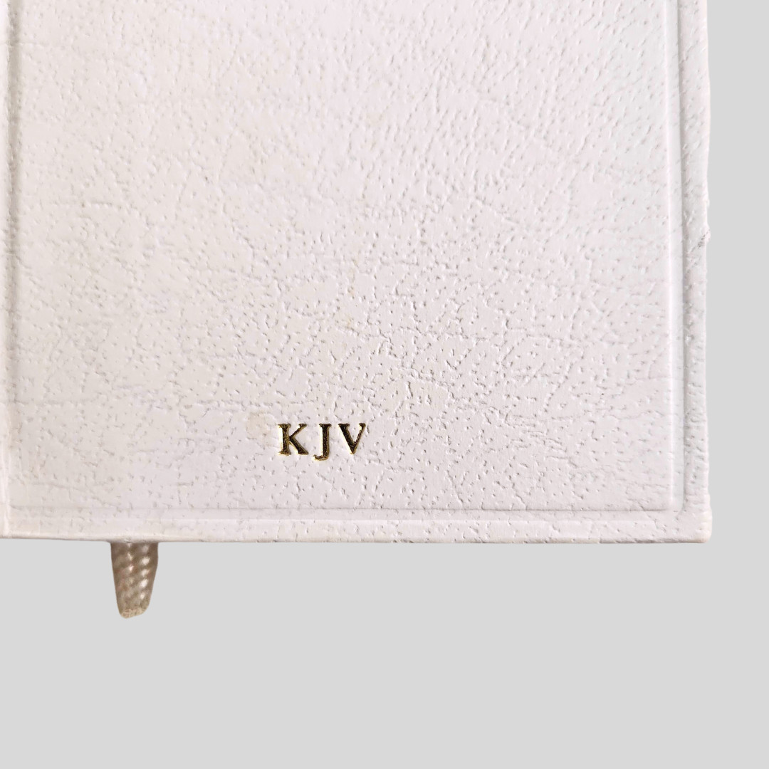 Holy Bible New Testament KJV Pocket Size White Bible 4 1/2 Inches Tall
