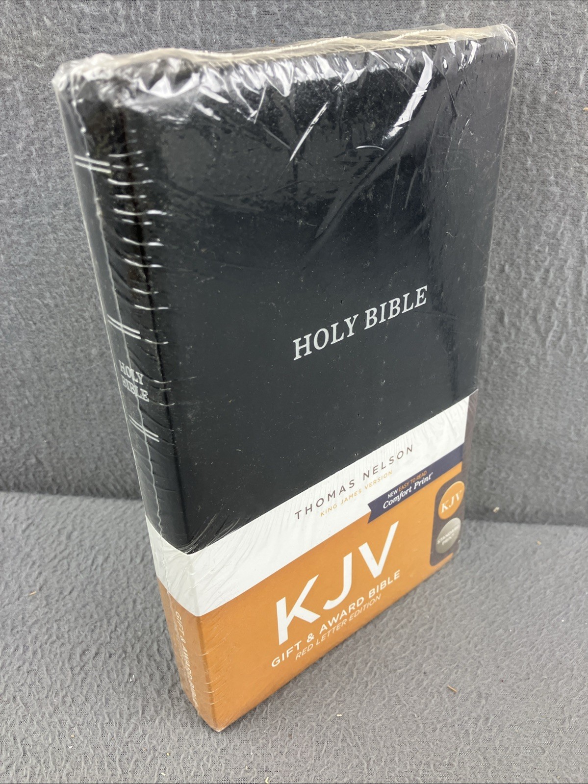 KJV, Gift and Award Bible, Leather-Look, Black, Red Letter, Comfort Print: Holy