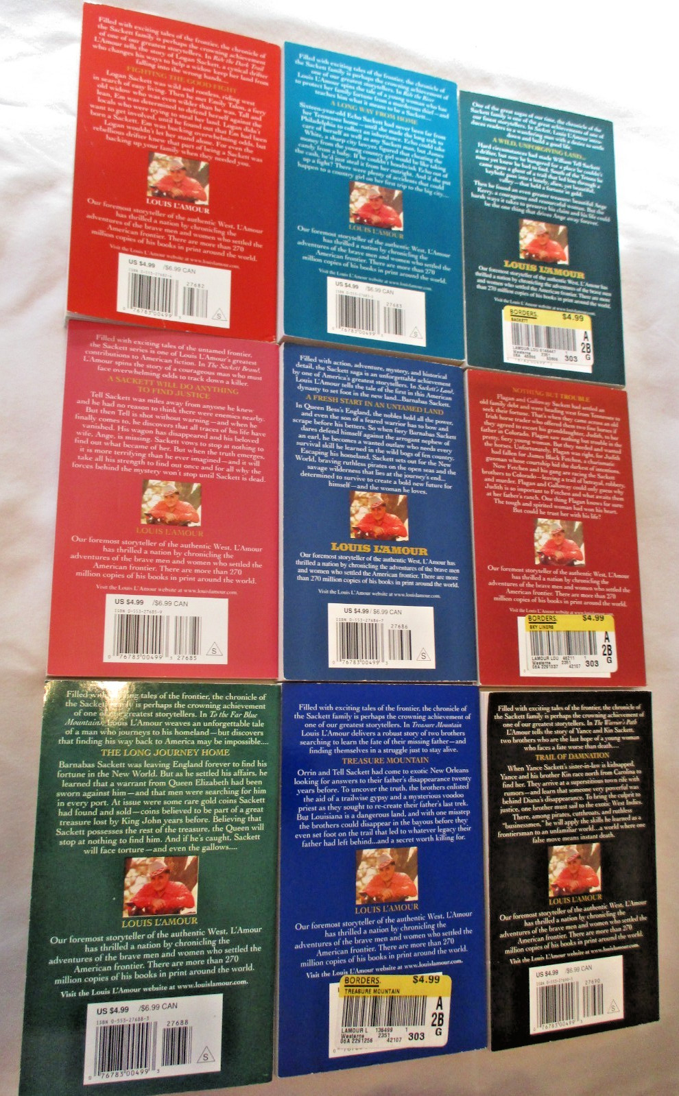 LOUIS L’AMOUR 17 Book Set SACKETTS Series Vintage WESTERN Fiction BRAND LAND +