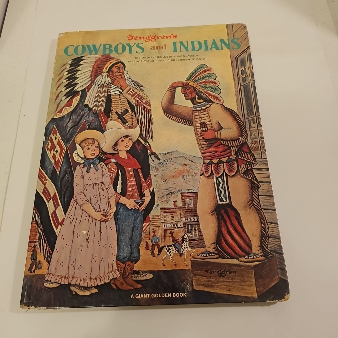 Golden Press Tenggren’s Cowboys and Indians Hardcover 1968 Jackson Illustrated
