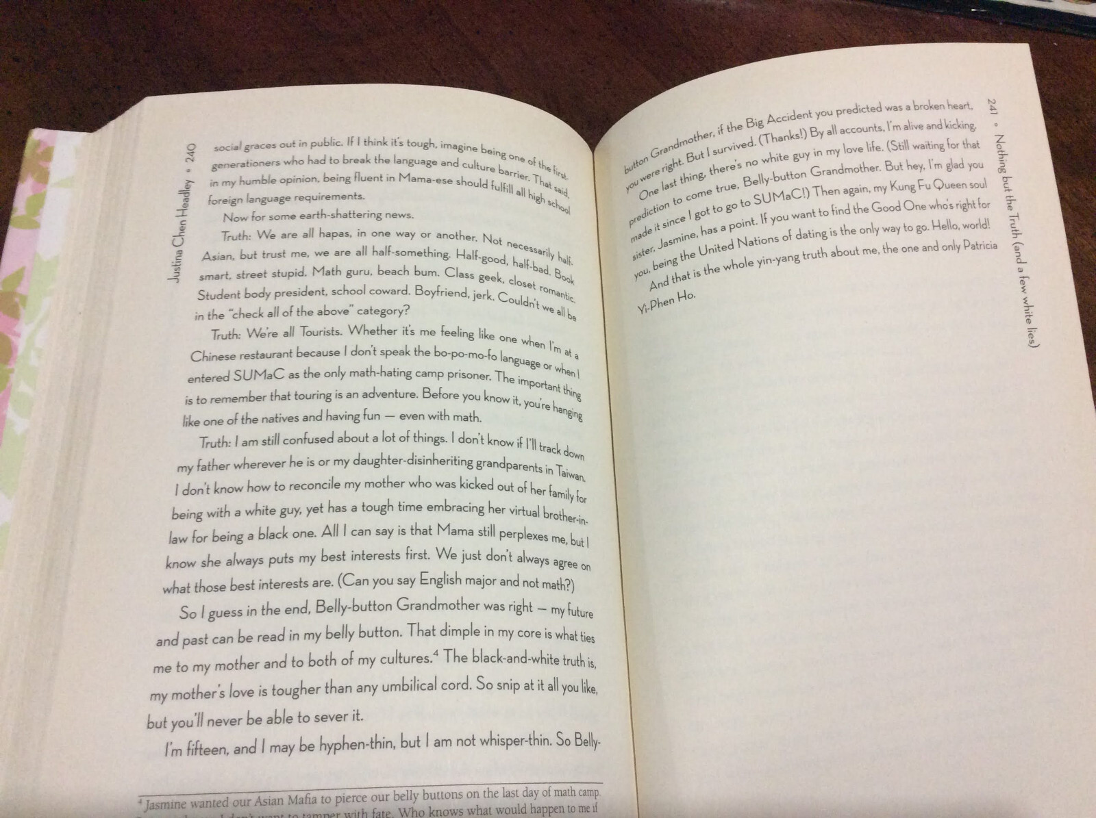 Nothing But the Truth: and a few white lies by Justina Chen Headley (SIGNED) HC
