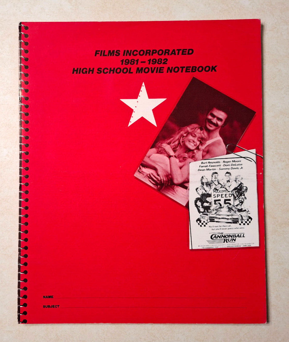 Films Incorporated Catalog 1981-1982 16mm Films High School Movie Notebook