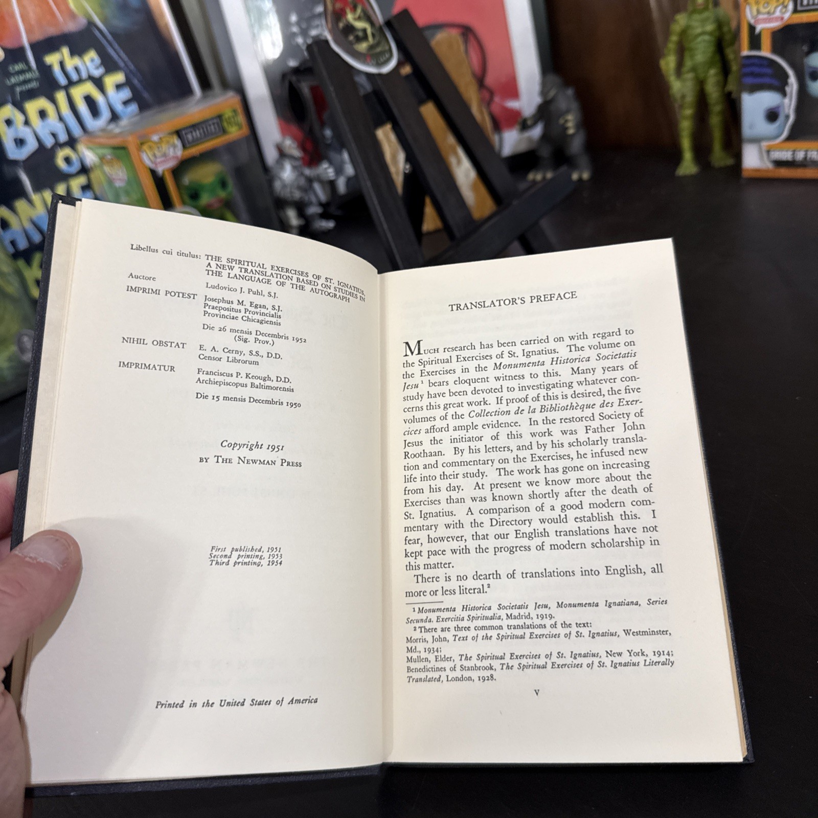The Spiritual Exercises of St. Ignatius 1954 Vintage HC Catholic Newman Press