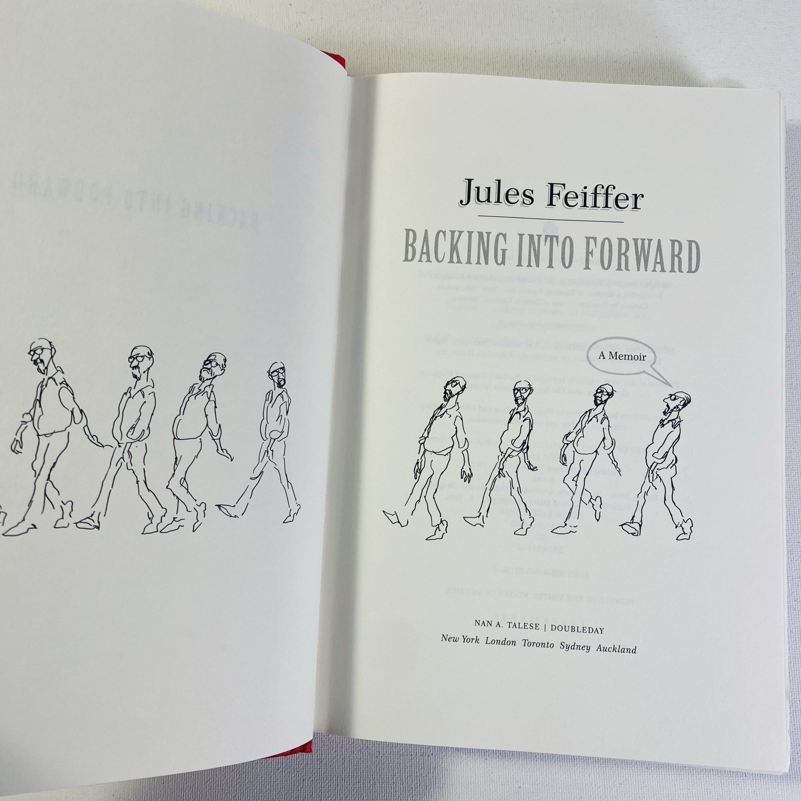 Backing into Forward A Memoir by Jules Feiffer 2010, Hardcover