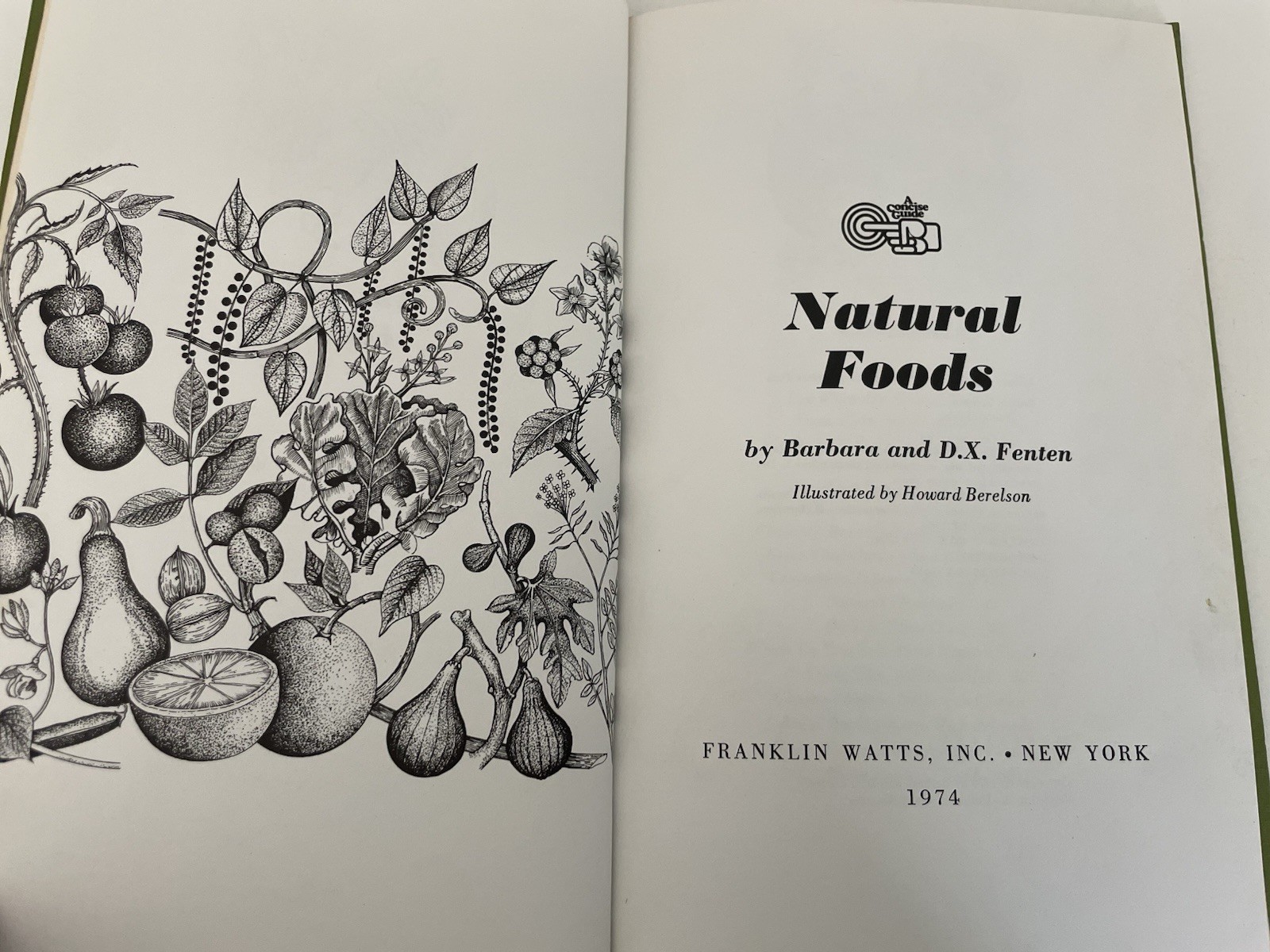 Natural Foods (A Concise Guide) by Barbara and D X Fenten- Hardcover – 1974