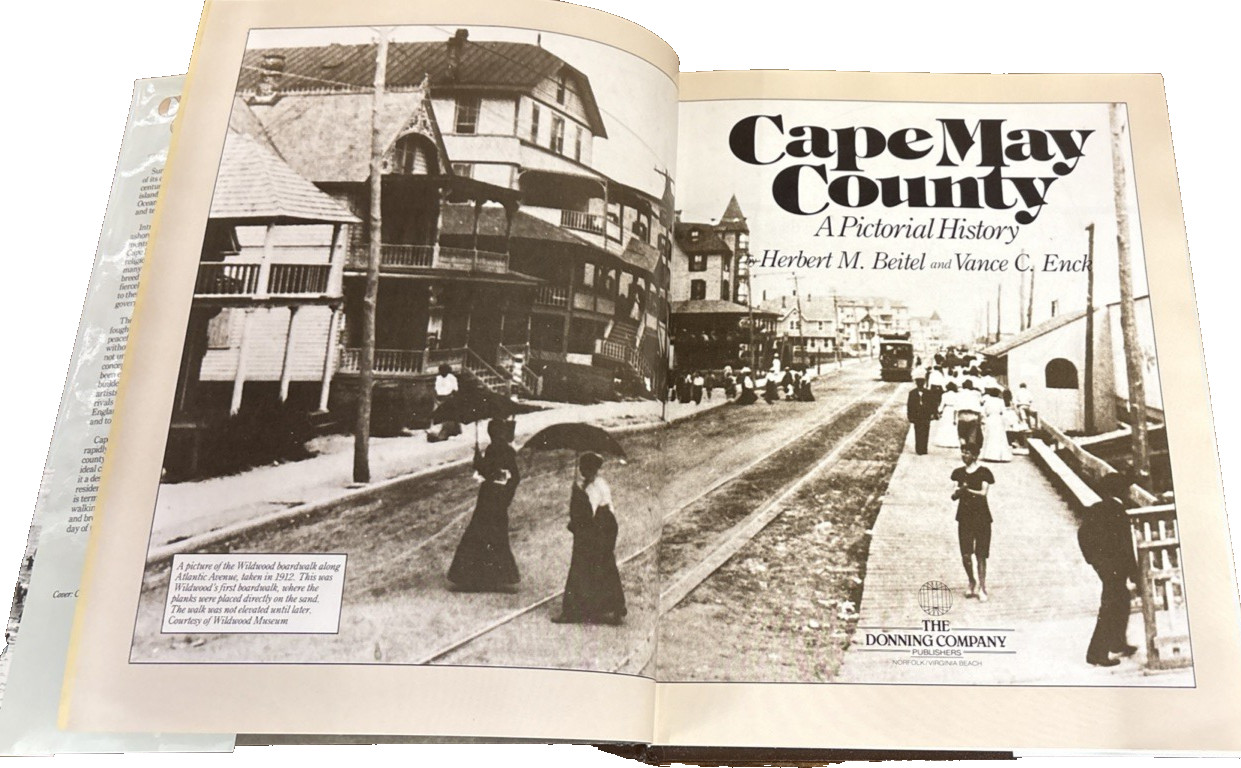Cape May County : Pictorial History Hardcover Herb Beitel, Vance Enck Signed NJ