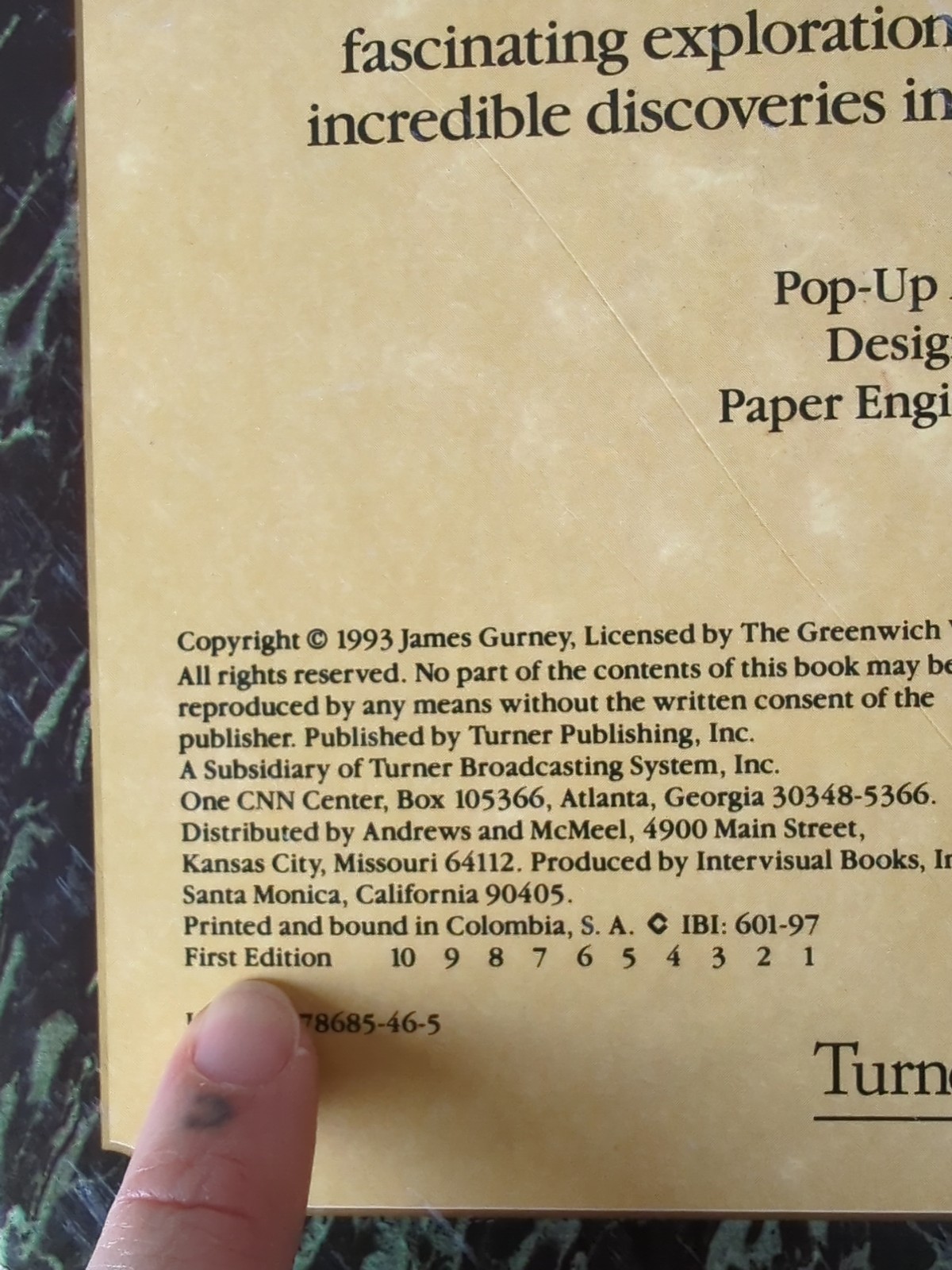 Dinotopia Lot James Gurney Pop-up & The World Beneath 1993/95 1st Edition, As Is
