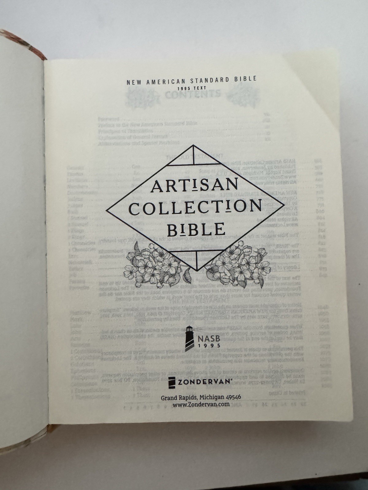 NASB Artisan Collection Bible Floral Leathersoft 1995 Text Zondervan 2021