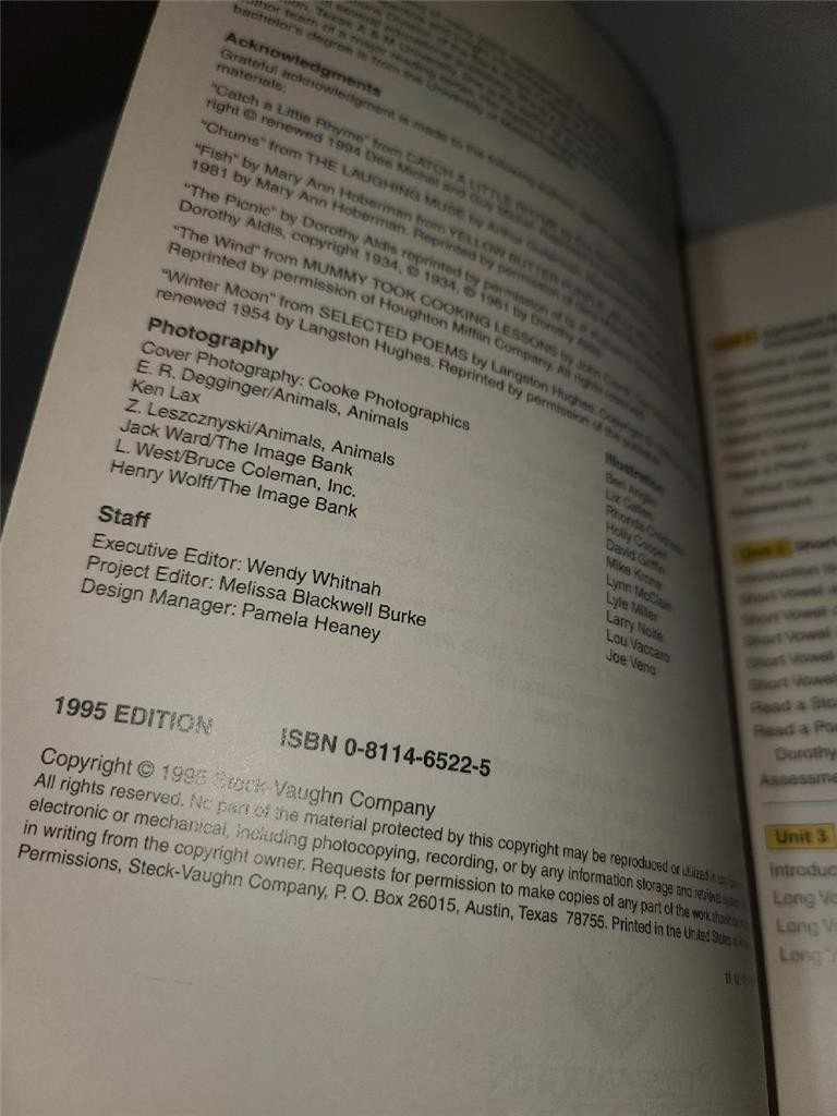 Steck-Vaughn Phonics Book B (1995 Edition)
