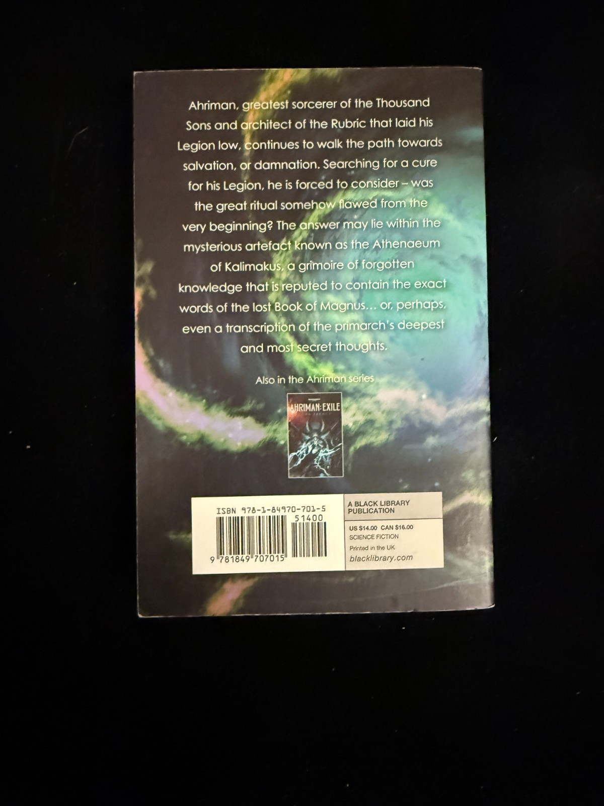 Ahriman: Sorcerer by John French 2015 Trade PB Black Library Books Warhammer 40K