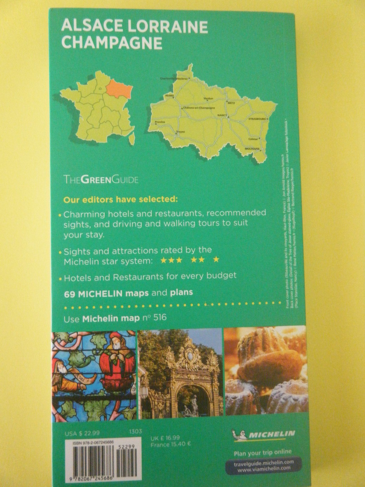 Michelin Green Guide Alsace Lorraine Champagne: