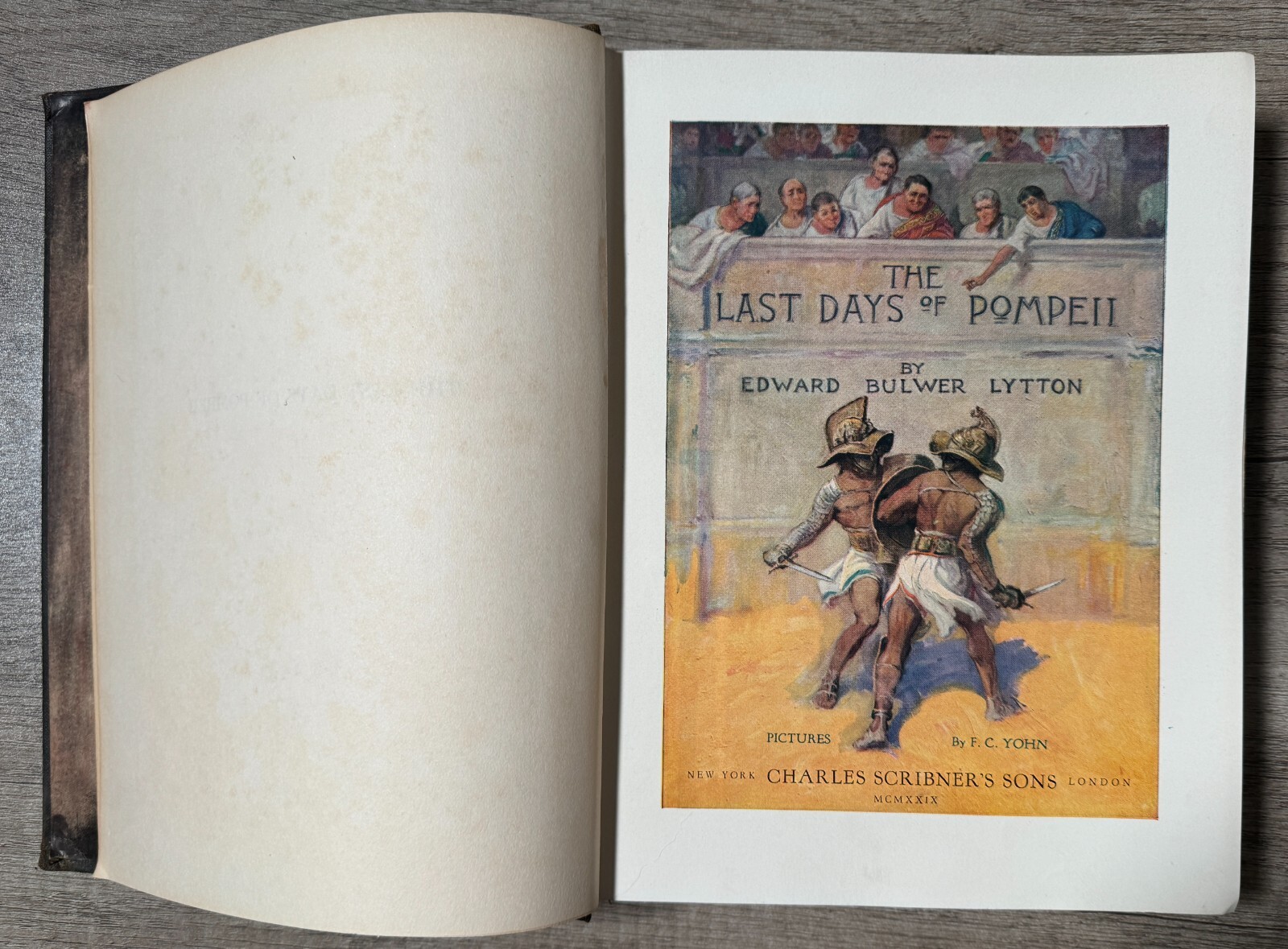 THE LAST DAYS OF POMPEII Edward Bulwer Lytton F C Yohn 1929 9 Color Plates