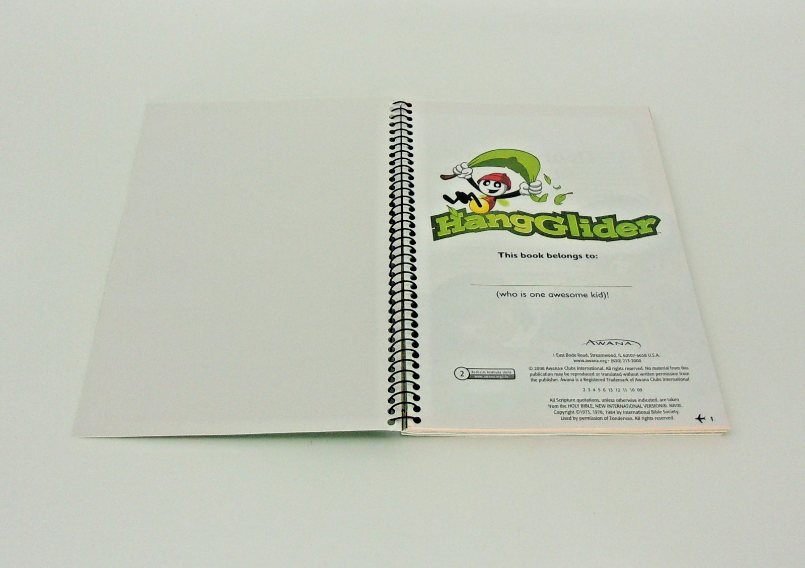 Awana clubs-Sparks HangGlider Book 1 with CD inside-NIV-74211, 74229