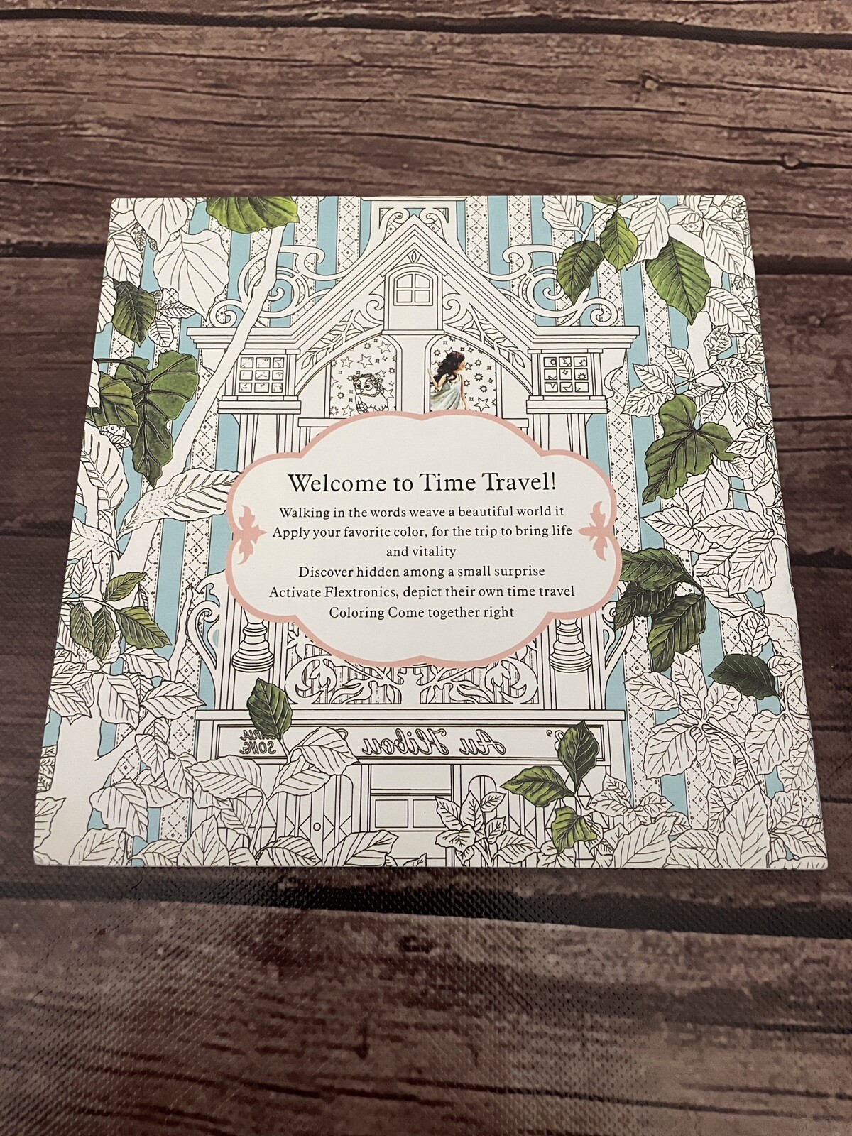 Relaxing Adult Coloring Book Time Travel 24 Pages 7×7