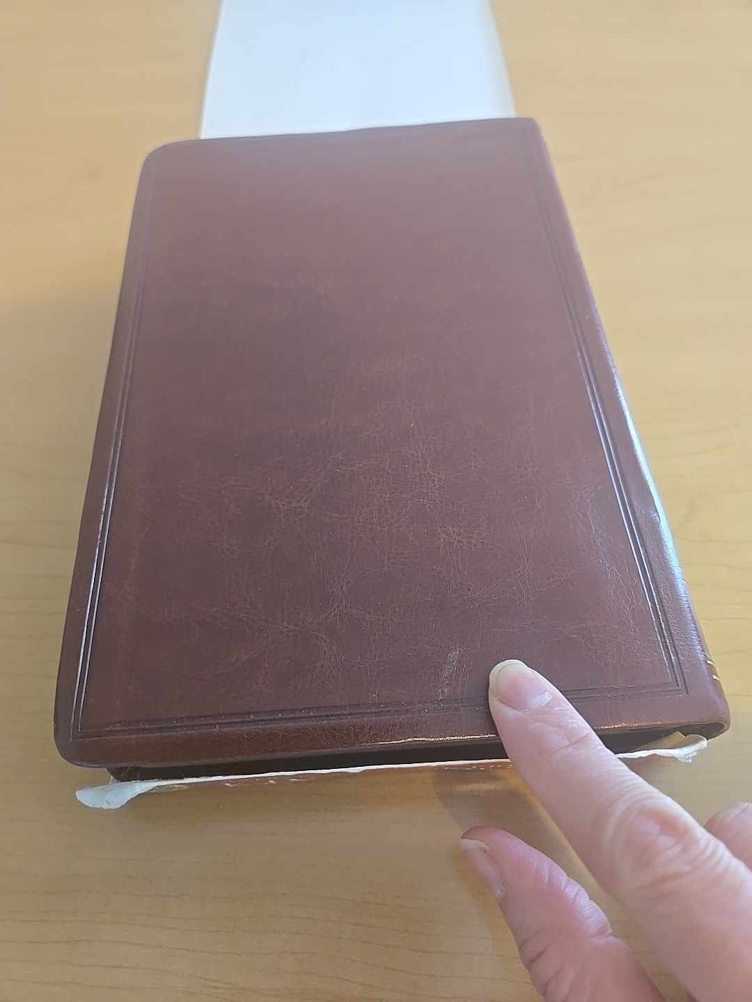 KJV Large Print Personal Size Reference Bible Saddle Brown Leather Touch King