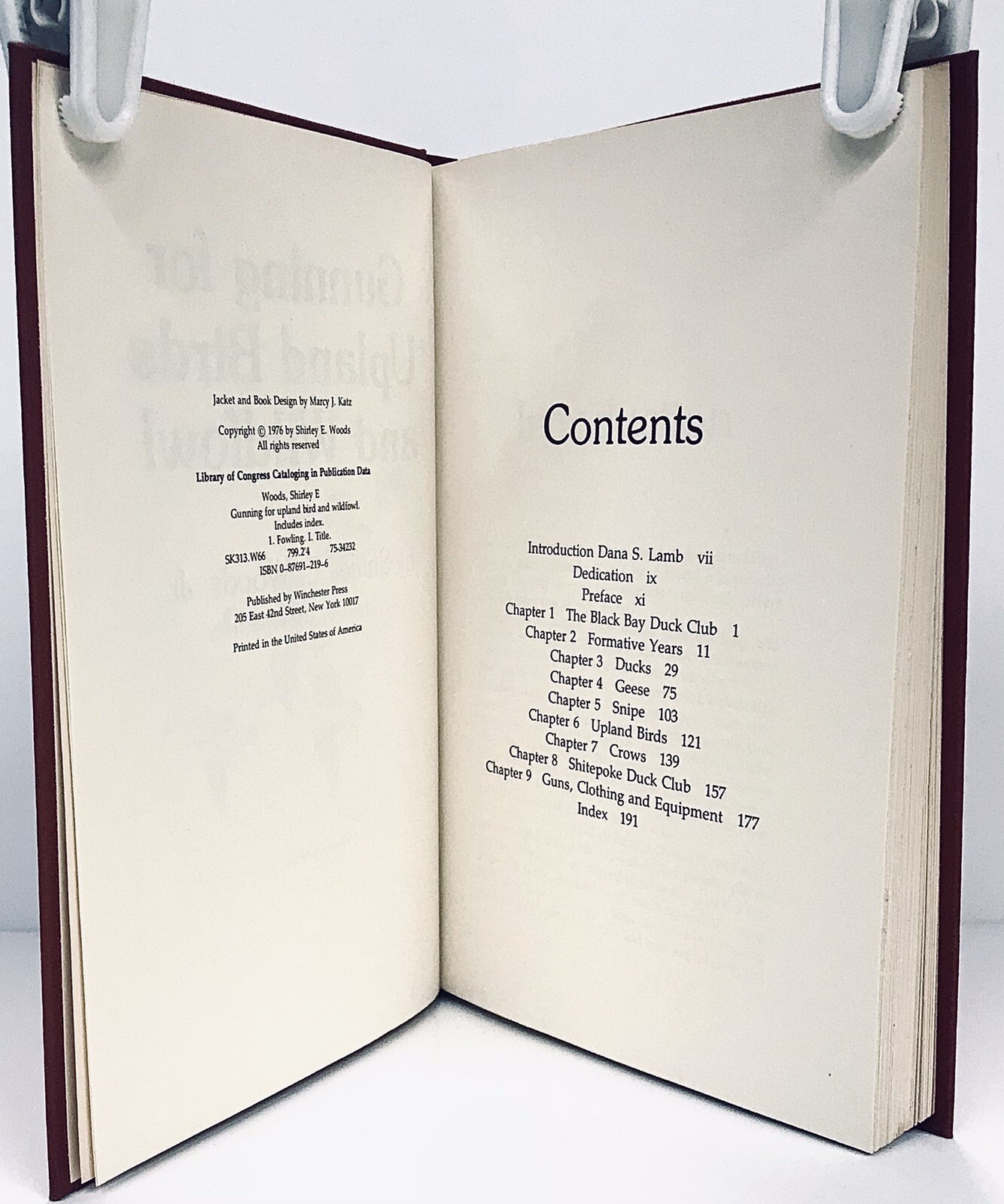 GUNNING FOR UPLAND BIRDS AND WILDFOWL By Shirley E. Woods – Hardcover 194 Pages