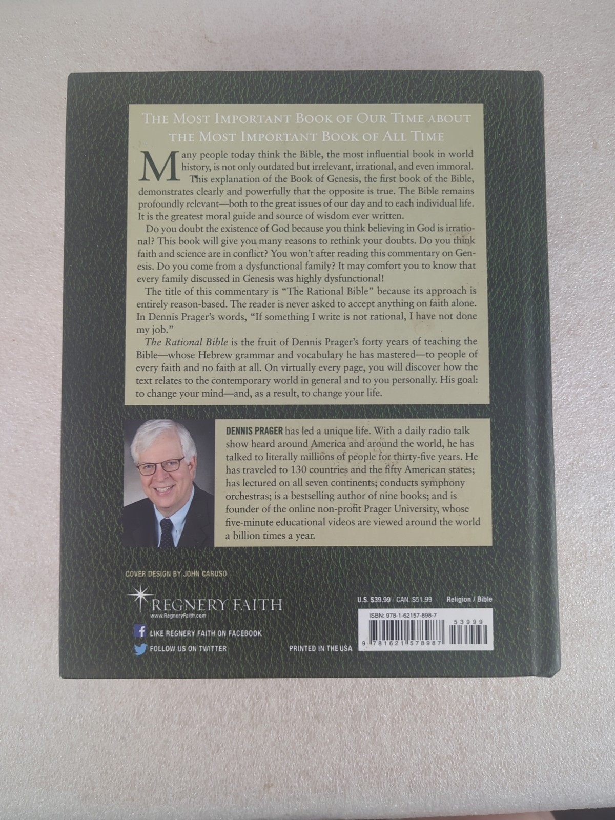 Rational Bible: Genesis by Dennis Prager (2019, Hardcover)