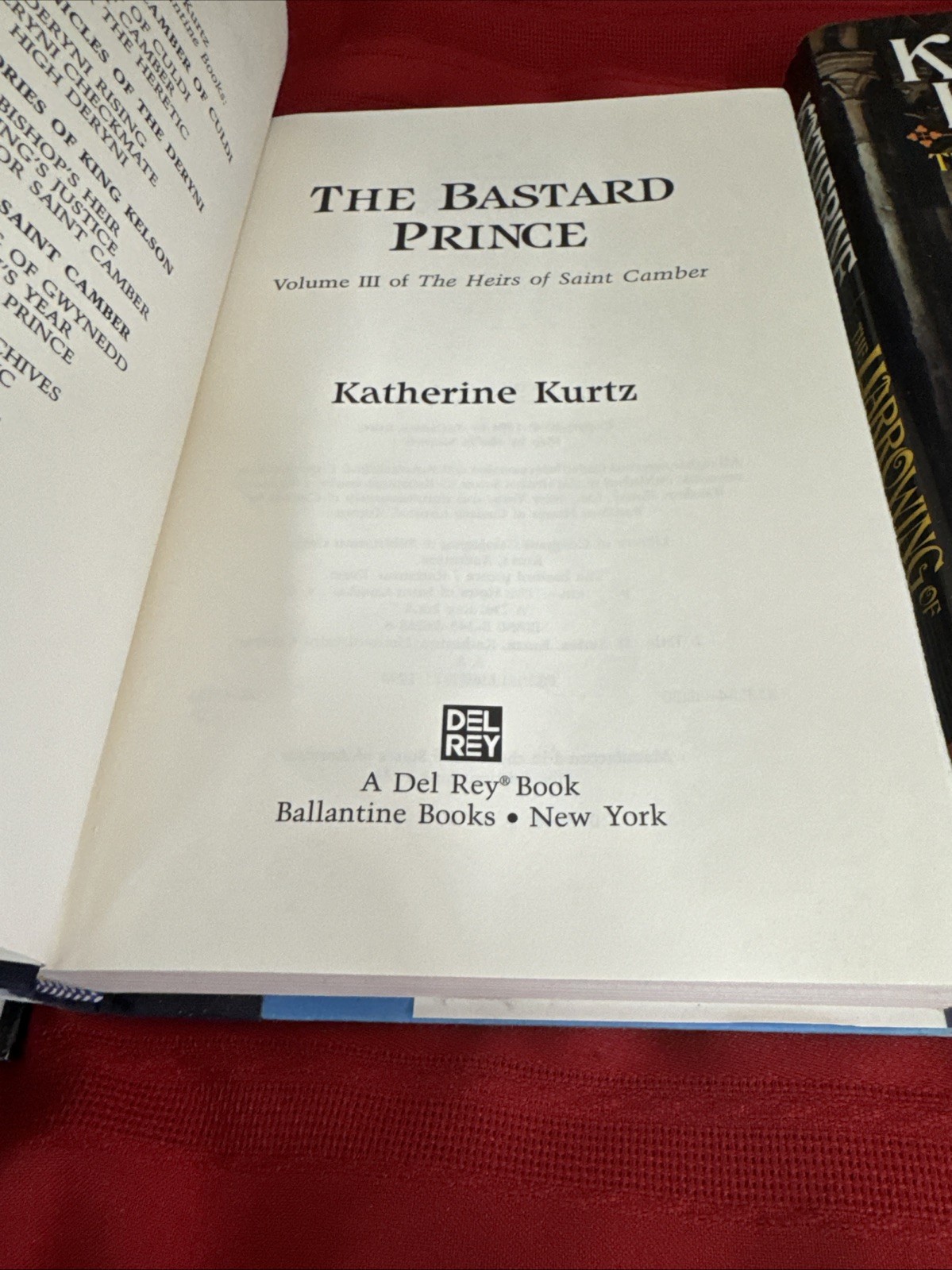 Katherine Kurtz 1st Ed/1st Prt HCDJ Vol I-III Heirs of Saint Camber Series Books