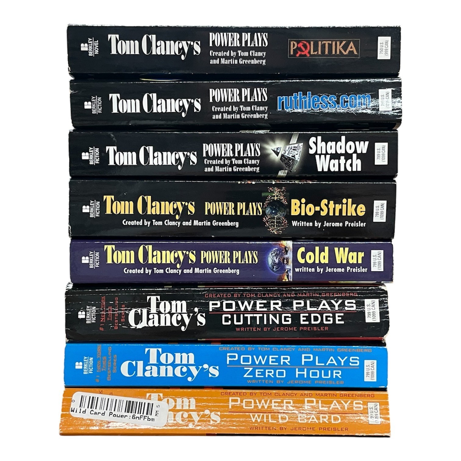 Power Plays Tom Clancy 8 Books Set Complete Set Series Technothriller Paperbacks