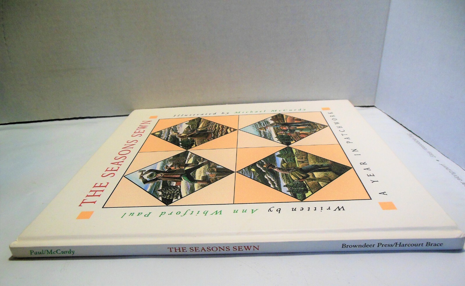 THE SEASONS SEWN Kids Book Quilt Blocks in US History Pioneers Slaves Seasons HB