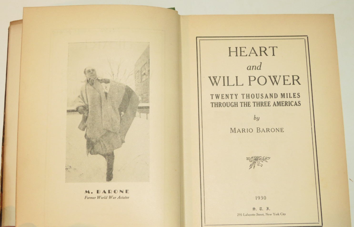 1930 Heart & Will Power Mario Barone First Edition Dust Jacket
