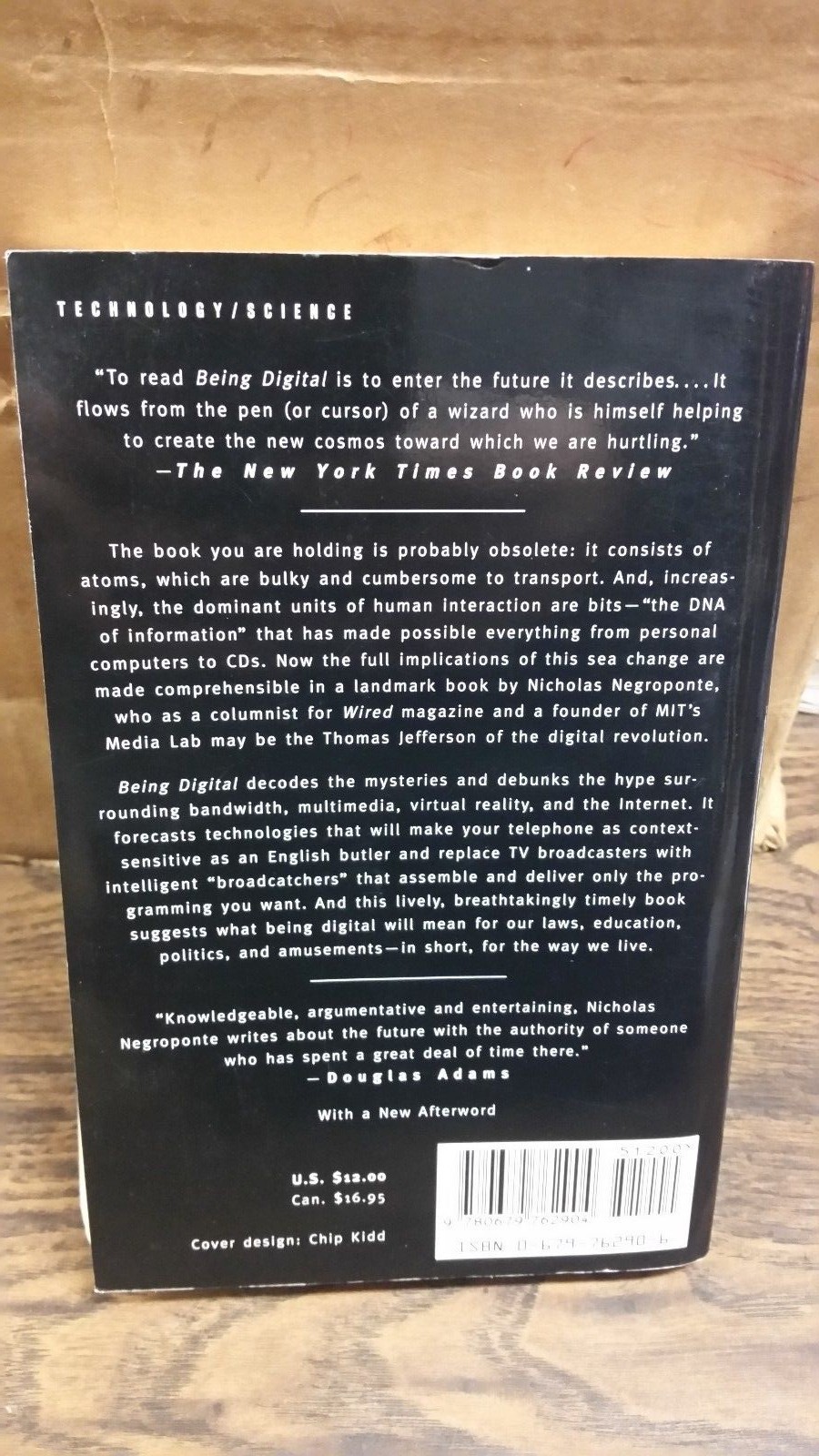 Hard Cover – Being Digital by Nicholas Negroponte – J43