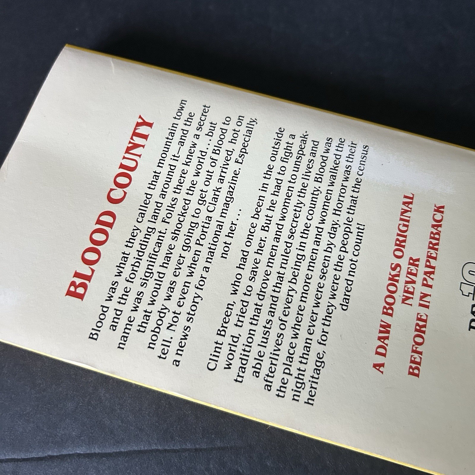 Blood County by Curt Selby (Doris Piserchia) 1981 DAW Books #436 1st Printing PB