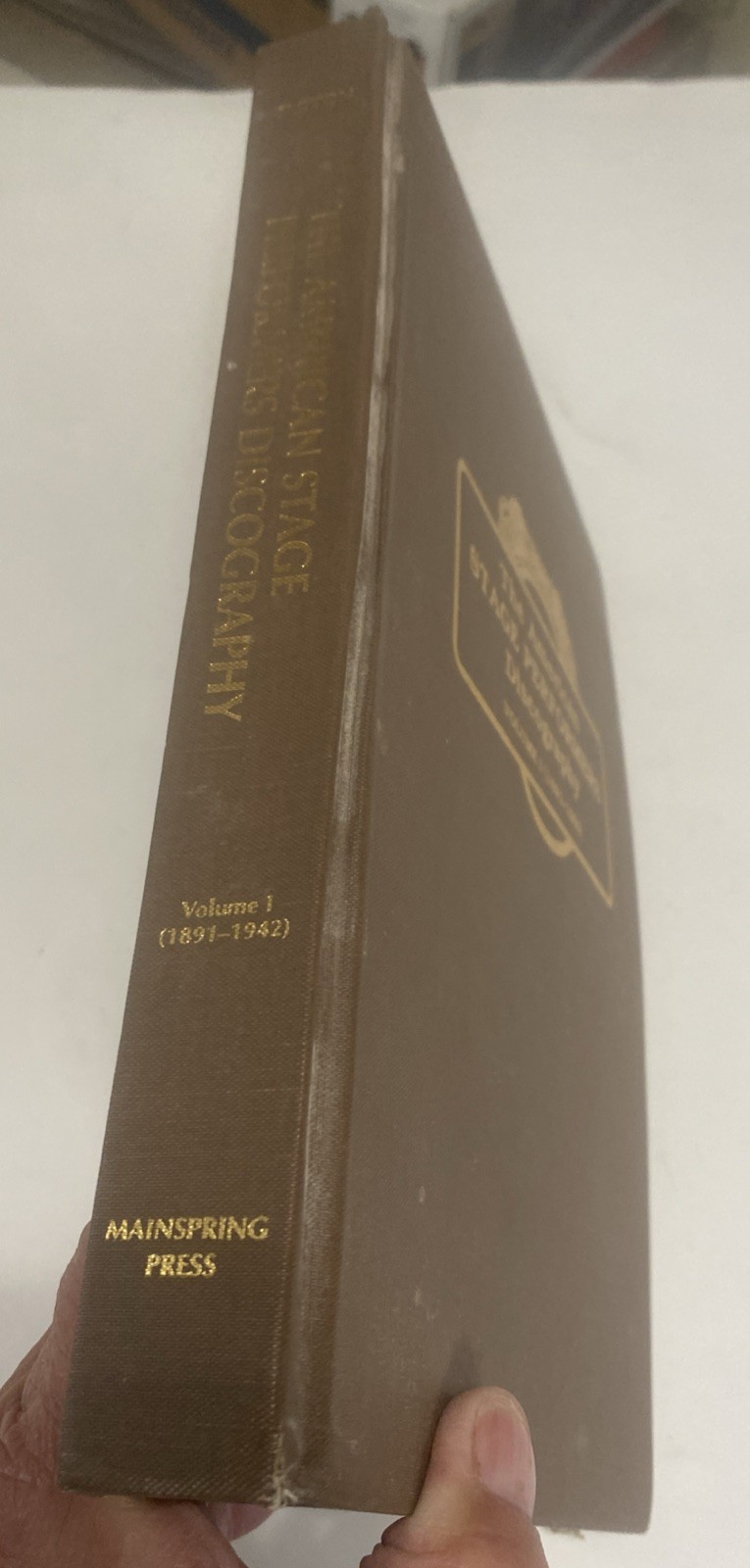 The American stage performers discography volume 1891-1932