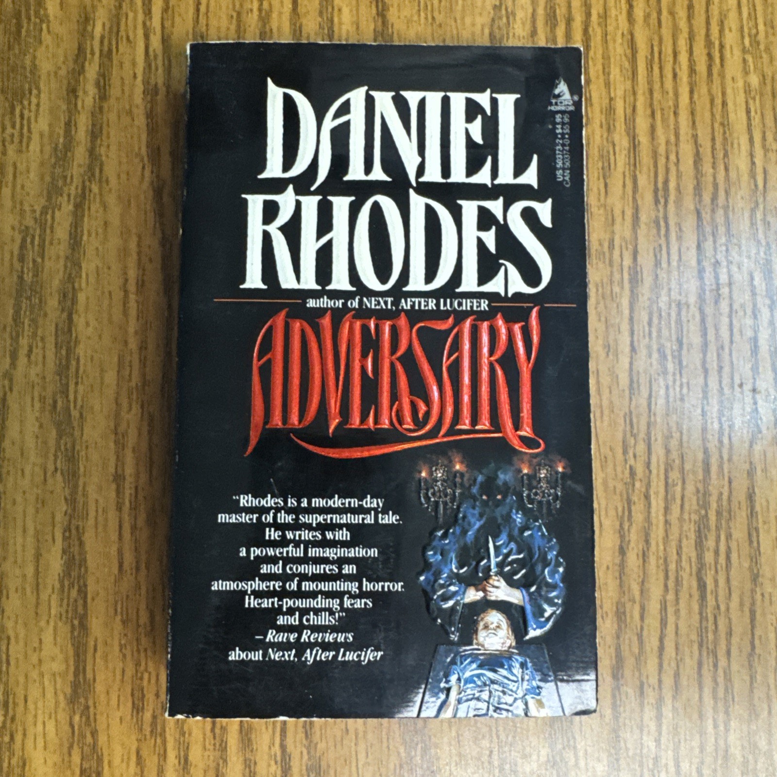ADVERSARY DANIEL RHODES OUT OF PRINT HORROR PAPERBACKS FROM HELL PB