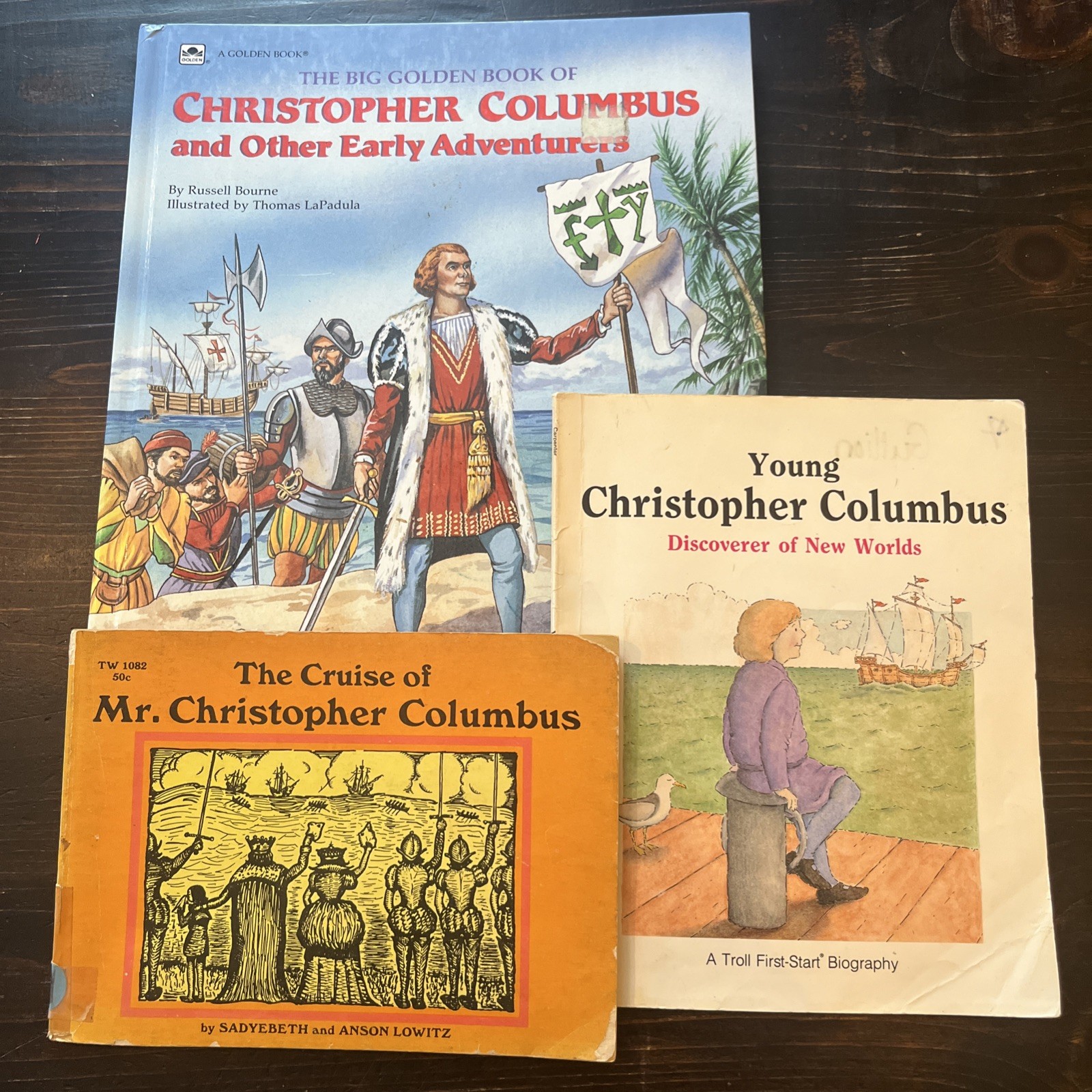 Lot Of 3 Vintage Christopher Columbus Picture Books Biography, Class Library