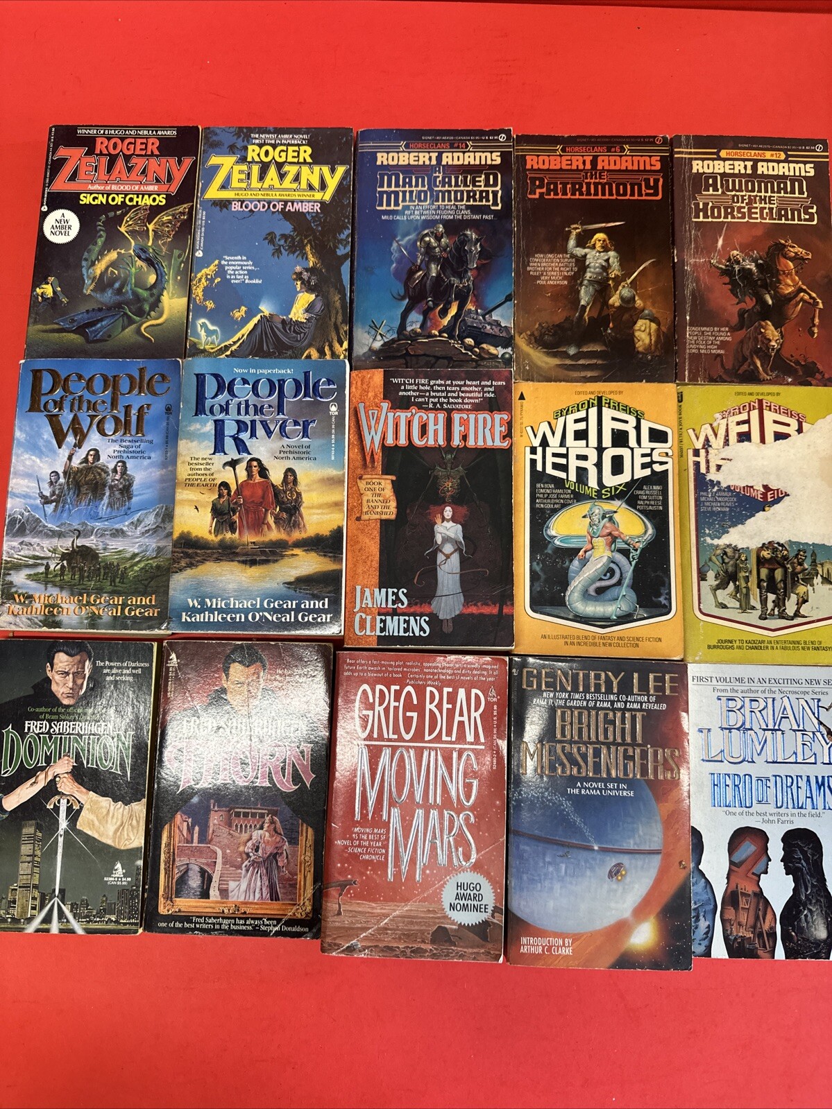 SCIENCE FICTION FANTASY LOT OF 15 PAPERBACK BOOKS SCI FI MULTIPLE AUTHORS