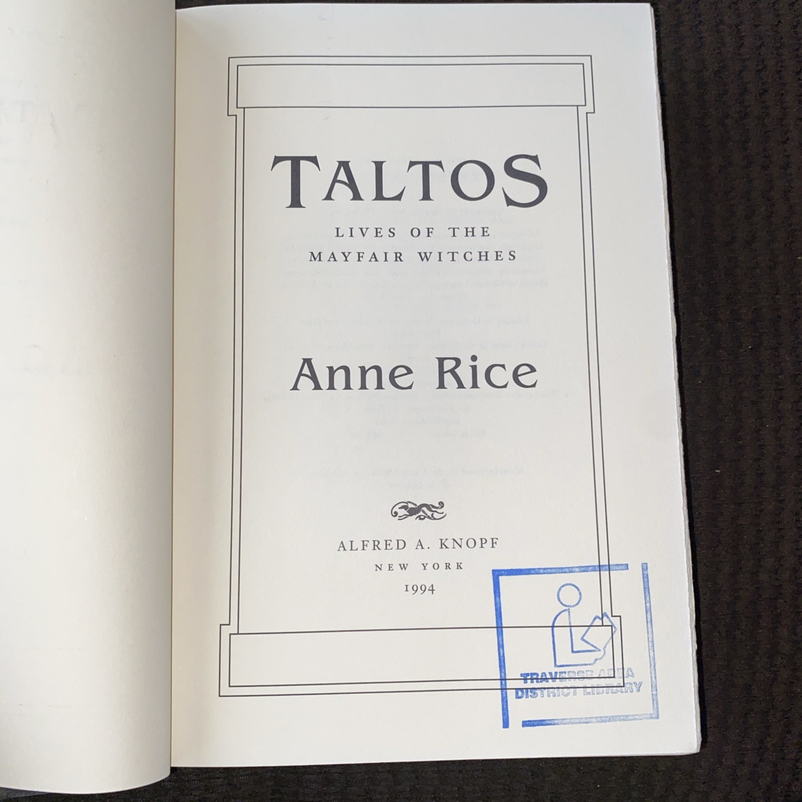 Anne Rice Hardcover Bundle Of 6- First Editions Good Condition
