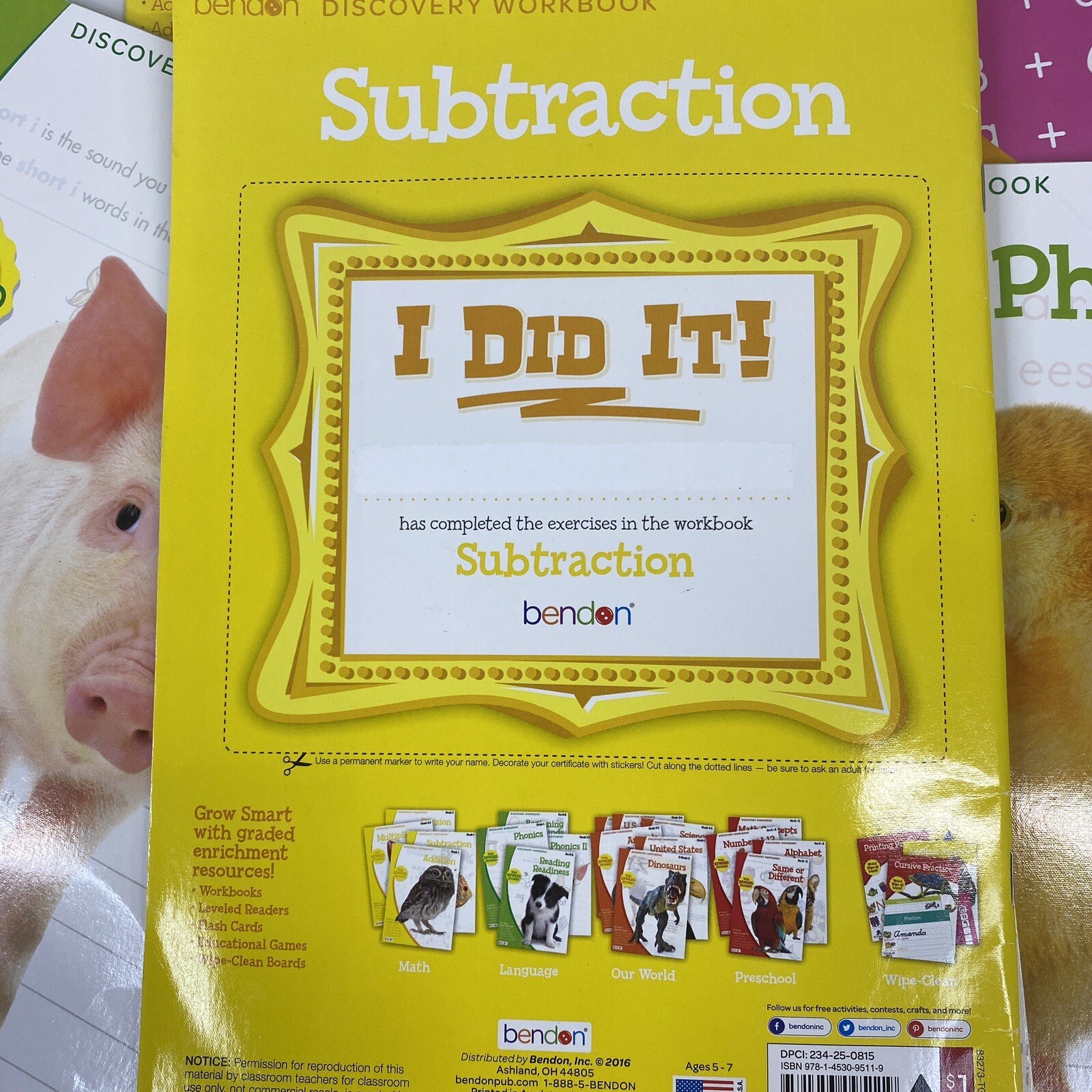 Discovery Workbook Lot Addition Subtraction Phonics Study Pre K – Grade 1 Bonus