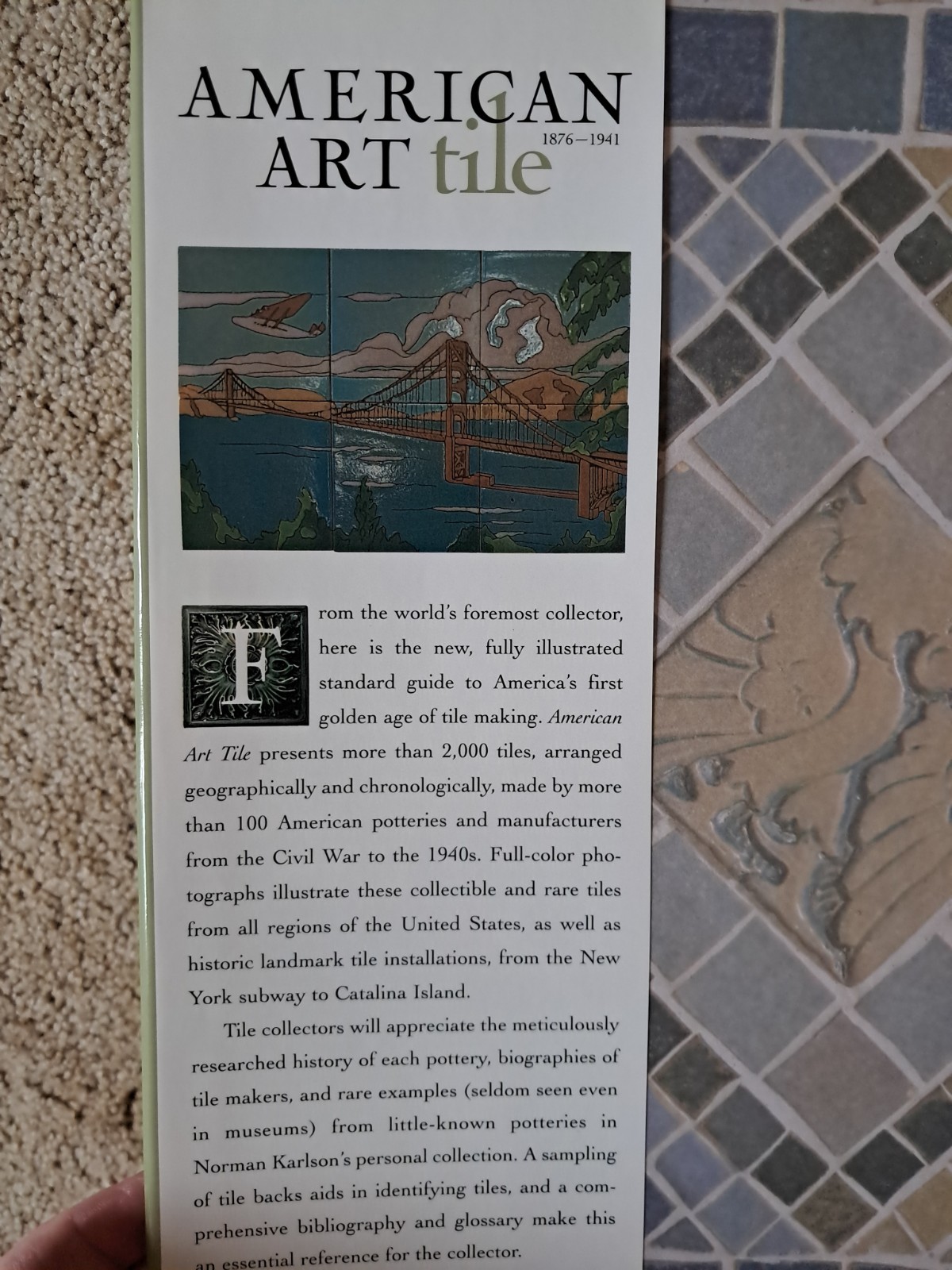 American Art Tile 1876-1941 Norman Karlson HC DJ 1st Edition 1998