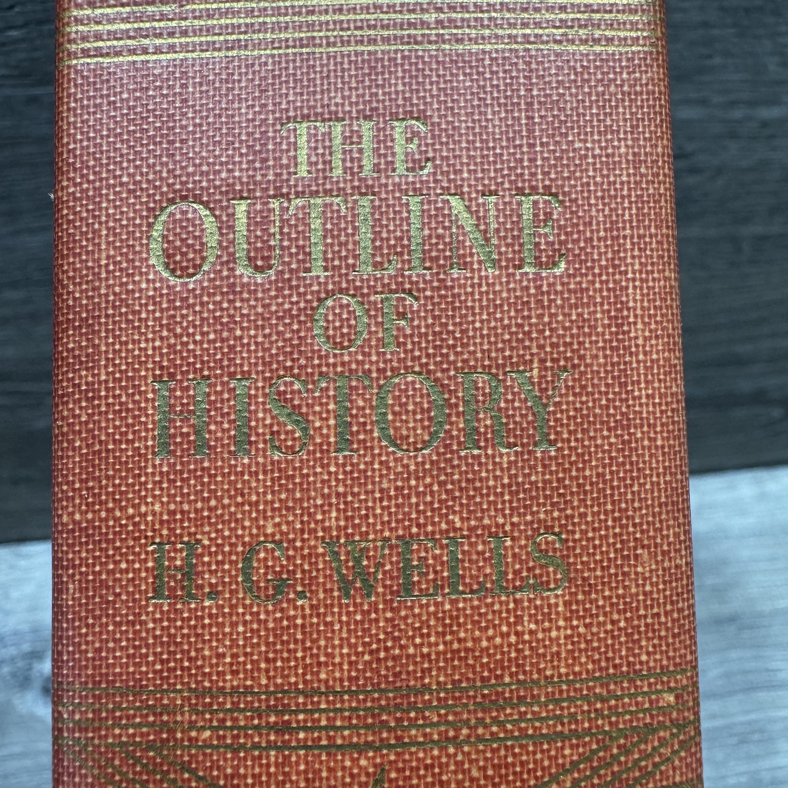 Vintage The Outline Of History H G Wells R Postgate Garden City Red HC USA 1956